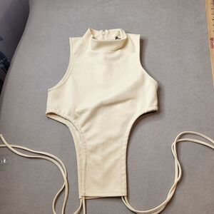 Zara Cream Top with Cords Size Small